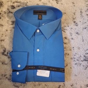 Alexander Julian Colours Blue Dress Shirt 3XLT 19-19 1/2 36/37
